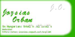 jozsias orban business card